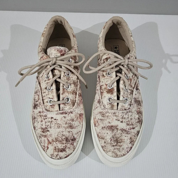 NEW Converse X John Elliot Skid Grip Ox Sneaker 9.5 Brown White Canvas Low Top - Picture 6 of 12